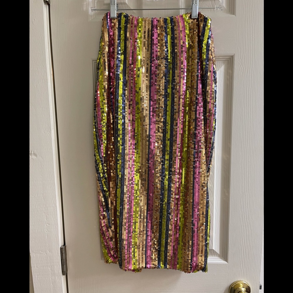 LEITH SEQUINED PENCIL SKIRT
